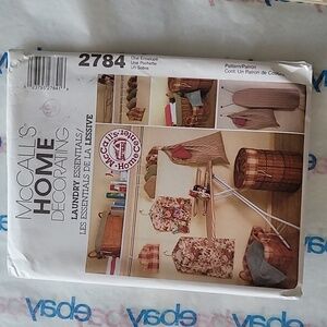 McCall's Laundry Essentials Sewing Pattern 2000 Y2K